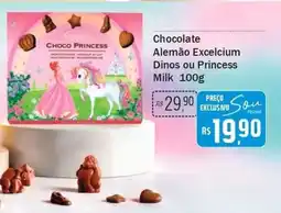 Festval Chocolate alemão excelcium dinos ou princess milk oferta