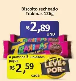 Paulistão Supermercados Biscoito recheado trakinhas oferta