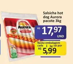 Paulistão Supermercados Salsicha hot dog aurora oferta