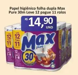 Paulistão Supermercados Papel higiênico folha dupla Max Pure oferta