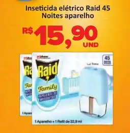Paulistão Supermercados Inseticida elétrico raid 45 noites aparelho oferta