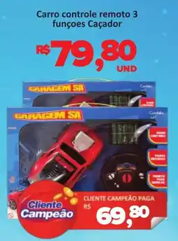 Paulistão Supermercados Carro controle remoto 3 funções Caçador oferta