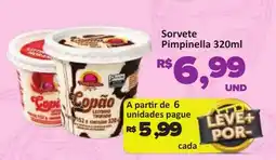 Paulistão Supermercados Sorvete Pimpinella oferta
