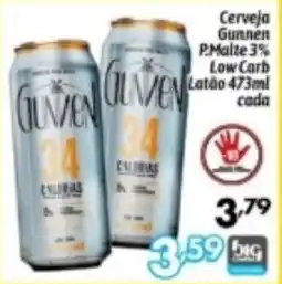 Supermercados Big Compra Cerveja Gunnen P.Malte 3% Low Carb oferta