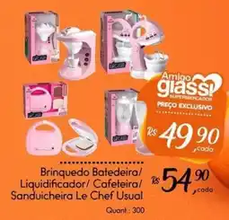 Giassi Supermercados Brinquedo Batedeira/ Liquidificador/ Cafeteira/ Sanduicheira Le Chef Usual oferta
