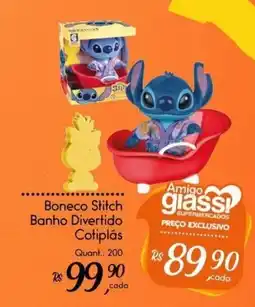 Giassi Supermercados Boneco Stitch Banho Divertido Cotiplás oferta