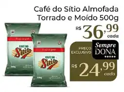 Dona de Casa Café do Sítio Almofada Torrado e Moído oferta