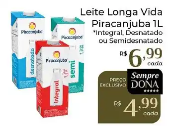 Dona de Casa Leite Longa Vida Piracanjuba oferta