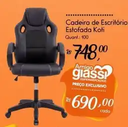 Giassi Supermercados Cadeira de Escritório Estofada Koti oferta