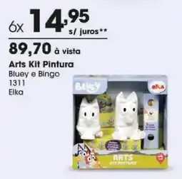Zaffari arts kit pintura bluey e bingo oferta