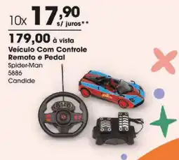 Zaffari Veículo com controle remoto e pedal spider-man oferta