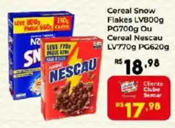 Semar Supermercado Cereal Snow Flakes ou cereal nescau oferta