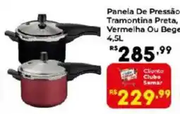 Semar Supermercado Panela De Pressão Tramontina Preta, Vermelha Ou Bege oferta