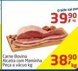 Tenda Atacado Carne bovina alcatra com maminha peça a vácuo kg oferta