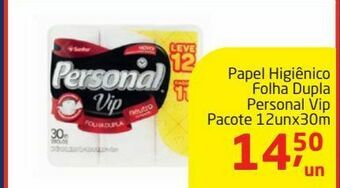 Tenda Atacado Papel higiênico folha dupla personal vip pacote 12unx30m oferta