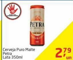 Tenda Atacado Cerveja puro malte petra lata 350ml oferta