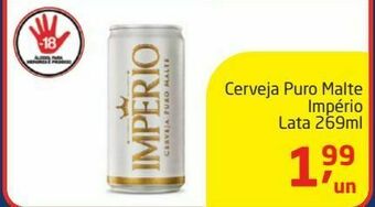 Tenda Atacado Cerveja puro malte império lata 269ml oferta