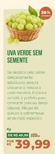 Oba Hortifruti Uva verde sem semente oferta