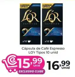 Comercial Esperança Cápsula de Café Espresso LO'r Tipos 10 unid oferta