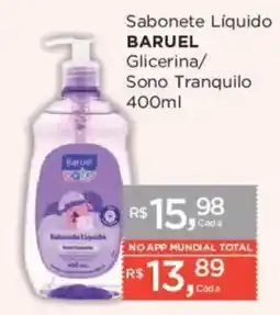 Supermercados Mundial Sabonete Líquido Baruel Glicerina/ Sono Tranquilo oferta
