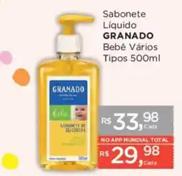 Supermercados Mundial Sabonete liquido granado bebê vários tipos oferta