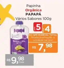 Supermercados Mundial Papinha orgânica papapá oferta