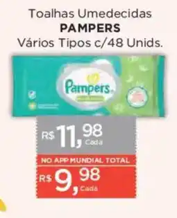 Supermercados Mundial Toalhas Umedecidas Pampers oferta