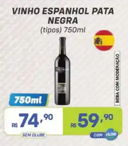 Prezunic vinho espanhol pata negra oferta