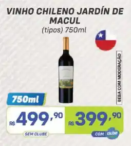 Prezunic vinho chileno jardín de macul oferta