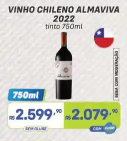Prezunic vinho chileno almaviva 2022 tinto oferta