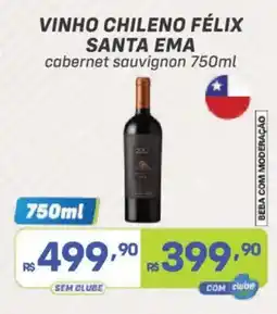 Prezunic vinho chileno félix santa ema cabernet sauvignon oferta