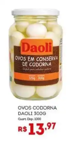 Bistek Supermercados ovos codorna daoli 300g oferta