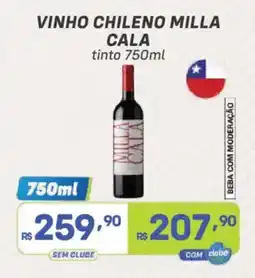 Prezunic vinho chileno milla cala tinto oferta