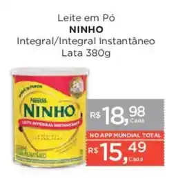 Supermercados Mundial Leite em pó ninho integral/Integral instantâneo oferta