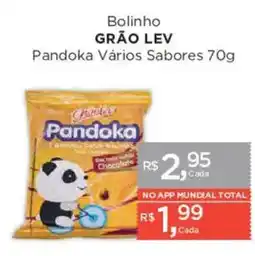 Supermercados Mundial Bolinho grão lev pandoka vários sabores oferta