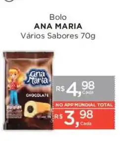 Supermercados Mundial Bolo ana maria vários sabores oferta