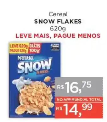 Supermercados Mundial Cereal snow flakes oferta