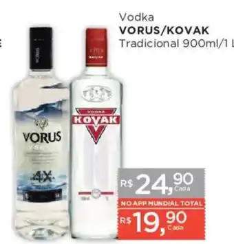 Supermercados Mundial Vodka vorus/kovak tradicional oferta