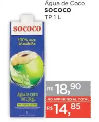Supermercados Mundial Água de Coco Sococo oferta