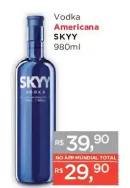 Supermercados Mundial Vodka americana skyy oferta