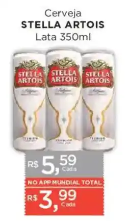 Supermercados Mundial Cerveja stella artois oferta