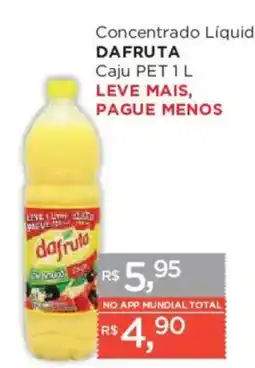 Supermercados Mundial Concentrado Líquido DAFRUTA Caju oferta
