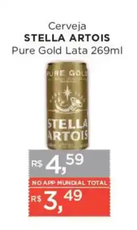 Supermercados Mundial Cerveja stella artois pure gold lata oferta
