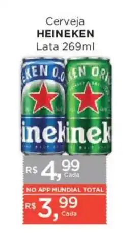 Supermercados Mundial Cerveja heineken oferta