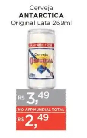 Supermercados Mundial Cerveja antarctica original oferta