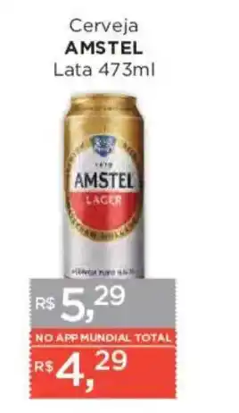 Supermercados Mundial Cerveja amstel oferta