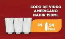 Bahamas Supermercados Copo de vidro americano nadir oferta