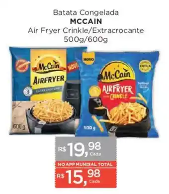 Supermercados Mundial Batata congelada mccain air fryer crinkle/extra crocante oferta