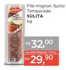 Supermercados Mundial Filé-mignon suíno temperado oferta