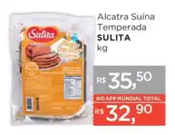 Supermercados Mundial Alcatra Suína Temperada Sulita oferta
